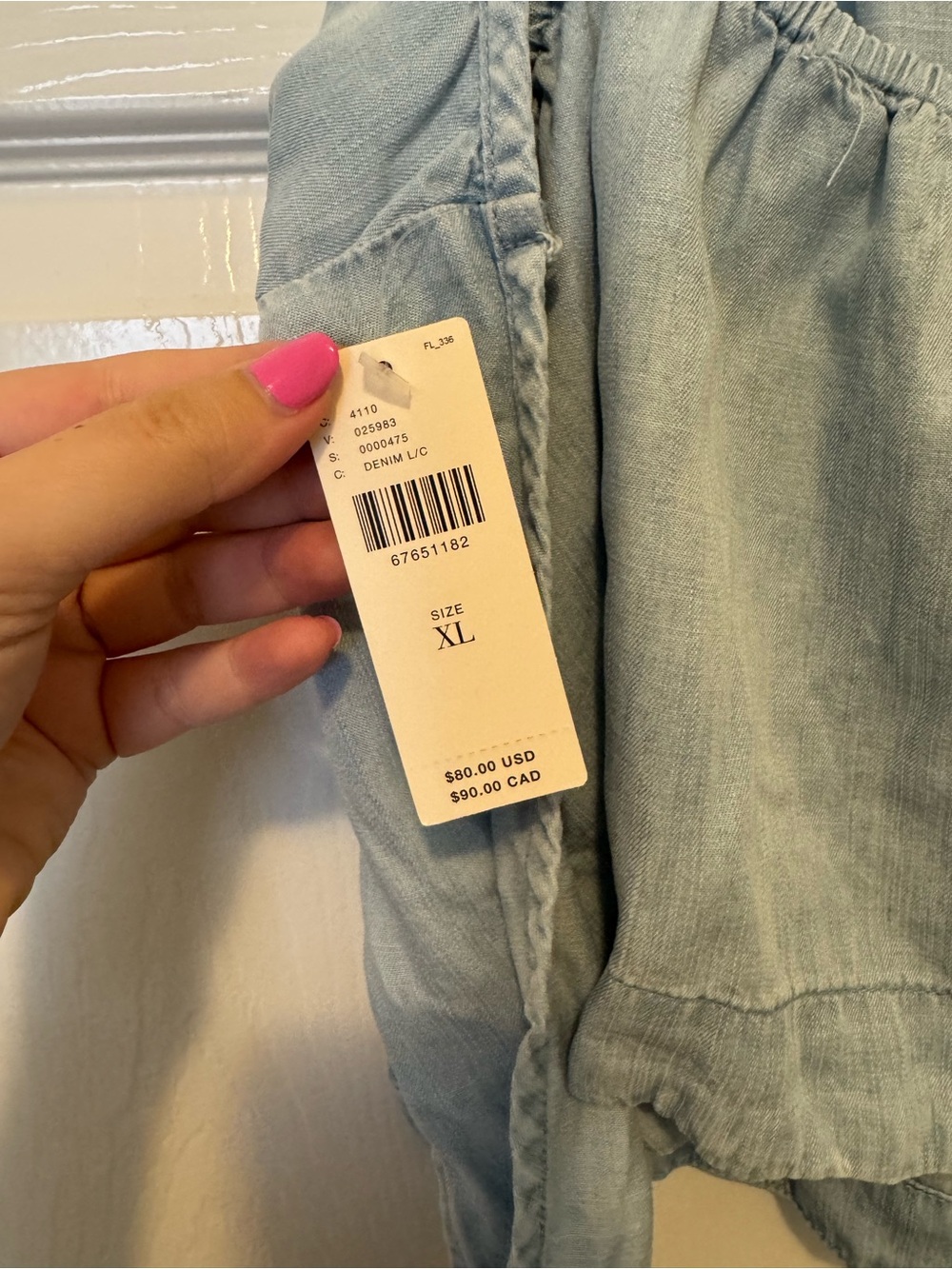 Anthropologie Tie Back Denim Too - Picture 3 of 4